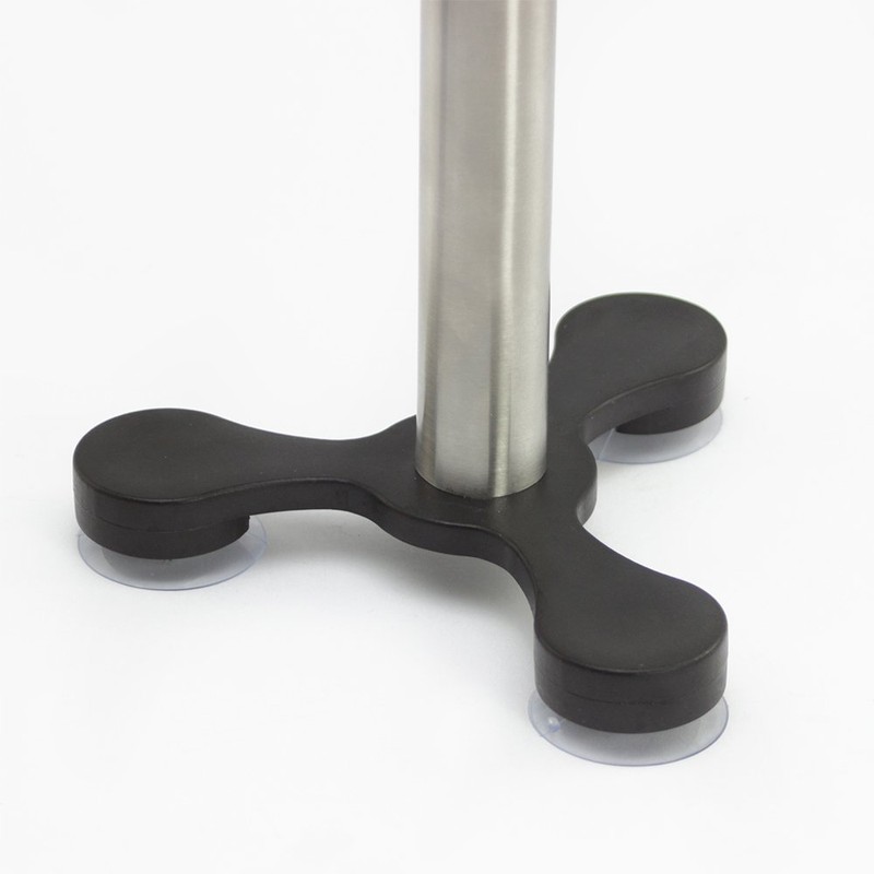 com-four® 2 x Standing Kitchen Roll Holder with Suction Cup