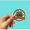 4Pcs - Certified Zip Tie Sticker - Technician Sticker -