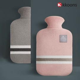 Kunsu hot thermal water bag mini heated water hot pack hot water Heat pack pink + knit cover included
