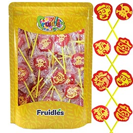 Fruidles Pirates Tattoo Lollipop Suckers Candy, Great for Goody Party Bag Fillers, Individually Wrapped (Half-Pound)