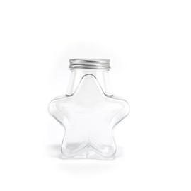 WLngtv 1Pc 500ml Star Shaped Plastic Jars Paper Stars Jars Paper Star Storage Valentine's Day Party Favor Bottles Empty Containers with Lids, Refillable Containers