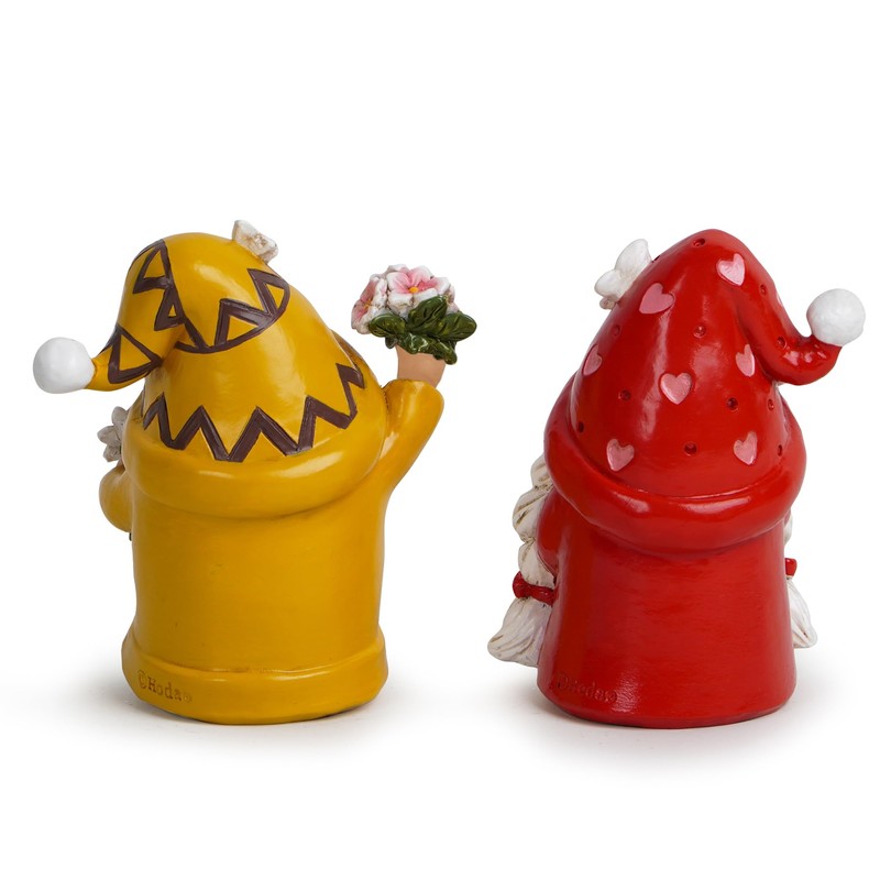 Hodao Spring Dance Gnome Set - Butterfly Gnome Figurine Holding