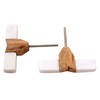 Nacnic Set of 6 rectangular stone and wood knobs. 63