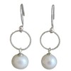 Cultured Freshwater Pearl Drop Earrings Sterling Silver
