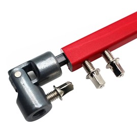 Double Kick Drum Pedal Drive Shaft Steel Bass Drum Pedal Linkage Connector Arm,Black Easy Install Easy to Use