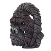 Gorilla Head Sculpture 6.3in Animal Head Figurine Resin Hollow Out