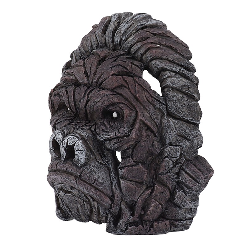 Gorilla Head Sculpture 6.3in Animal Head Figurine Resin Hollow Out