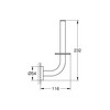 GROHE Start QuickFix Spare Toilet Roll Holder (Metal, Wall Mounted
