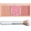 3 Color Matte Pink Blush Palette with Brush, Long Lasting