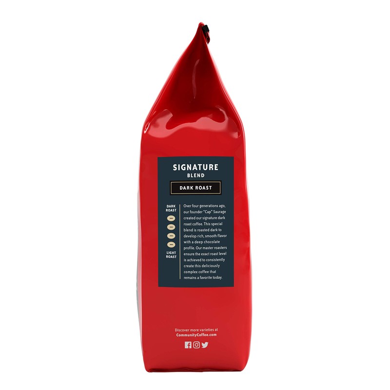 Community Coffee Signature Blend, 128 Ounces Ground Coffee, Dark Roast,