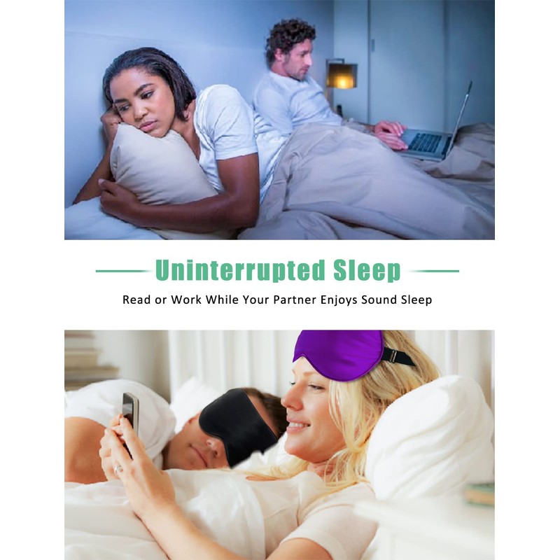 Silk Sleep Mask, 2 Pack 100% Real Natural Pure Silk