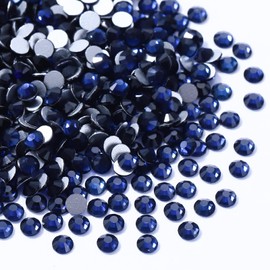 MEIBITE Meibite Montana Flatback Rhinestones, Glass Rhinestones for Nail Art and Craft, Glue Fix, Loose Crystal Gemstones(Montana, SS6, 1440pcs, 1.9-2.0mm)