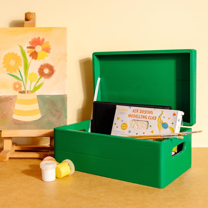 Creative Deco Large Wooden Box, 30 x 20 x 14