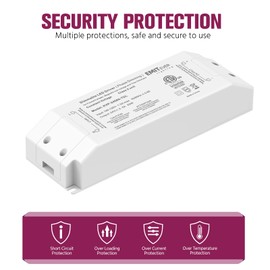 Emitever 60W Triac Dimmable Driver,Power Supply,AC 120V to DC 24V Transformer,Compatible with Lutron and Leviton Dimmers,for LED Lighting,Class 2,ETL Certified