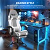 YSSOA Gaming Chair, Computer Chair with Footrest, Height Adjustable &