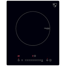 K&H Single Portable Burner Built-in Induction Electric Stove Top Sensor Touch Ceramic Cooktop Plug in Hot Plate 120V 1800W SIN-1801