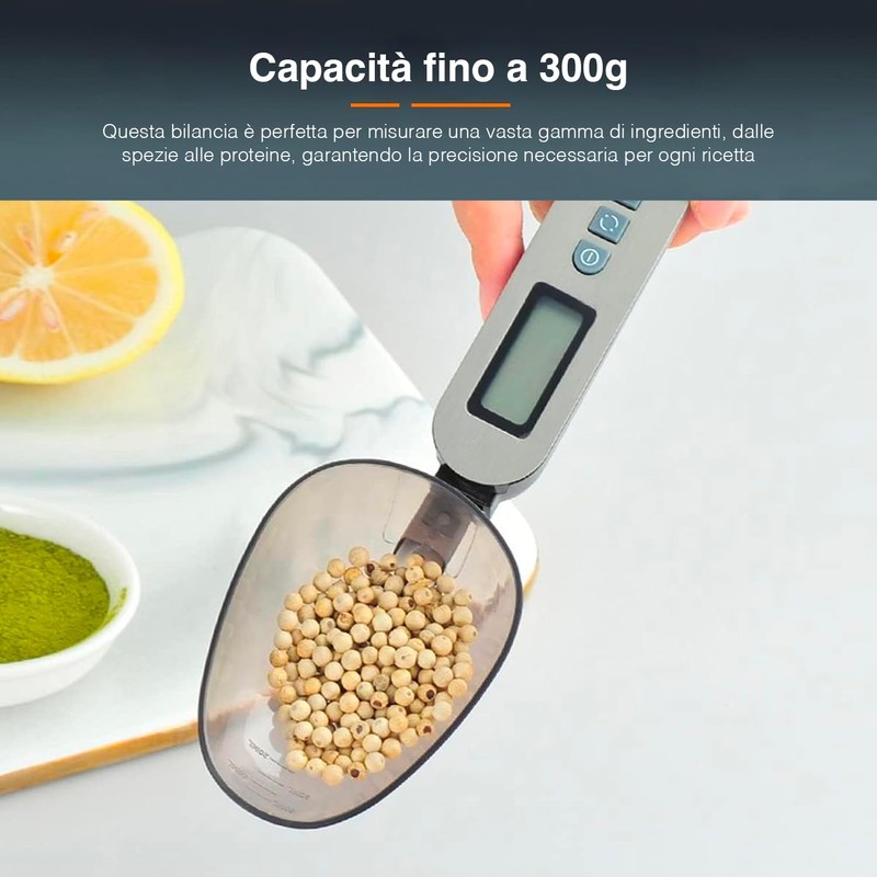 Avilia Digital Kitchen Scales with Integrated Spoon - Advanced Precision