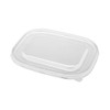 Restaurantware LIDS ONLY: Pulp Tek Plastic Flat Lids 100 Disposable