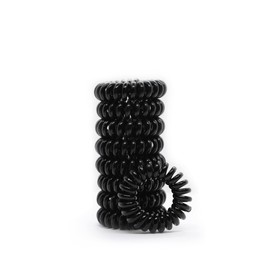 Chaosss &. 9pcs Spiral Hair Ties, Hair Coils, Coil Hair Ties, Phone Cord Hair Ties, Pure Black