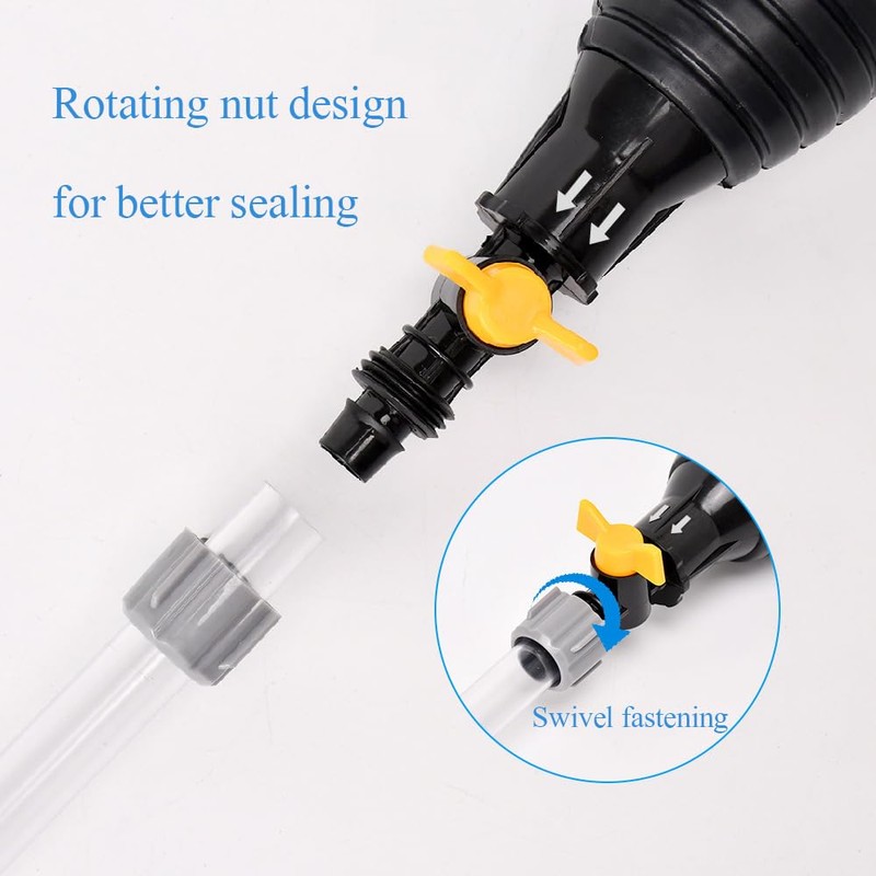 Gas Siphon Pump for Gasoline with 6.5FT Siphon Hose, Manual