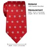 Retreez Men Woven Tie Snowflake Christmas 8 cm - red