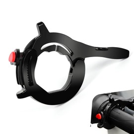 Shakas Motorcycle Cruise Control Assist, Throttle Lock Cruise Control Throttle Clip, Handlebar Attachment Retrofit Accessory, Suitable for Most Motorcycle Scooters (Black)