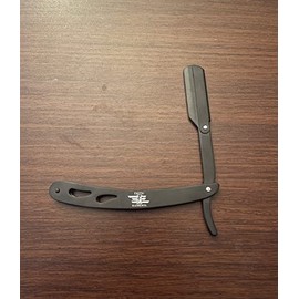 Professional Level Straight Edge Razor Stainless Steel Black Handmade Shaving Razor New Edition