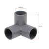 sourcing map 3-Way PVC Angle Fitting 25 mm, Pack of