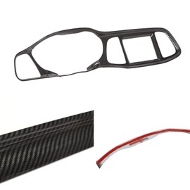 Voodonala for Challenger ABS Carbon Fiber Center Consoles Dash Board Dashboard Instrument Gauge Cluster Panel Protecter Cover Trim Fascia Garnish for2015-2024+Dodge Challenger Interior Accessories4pcs