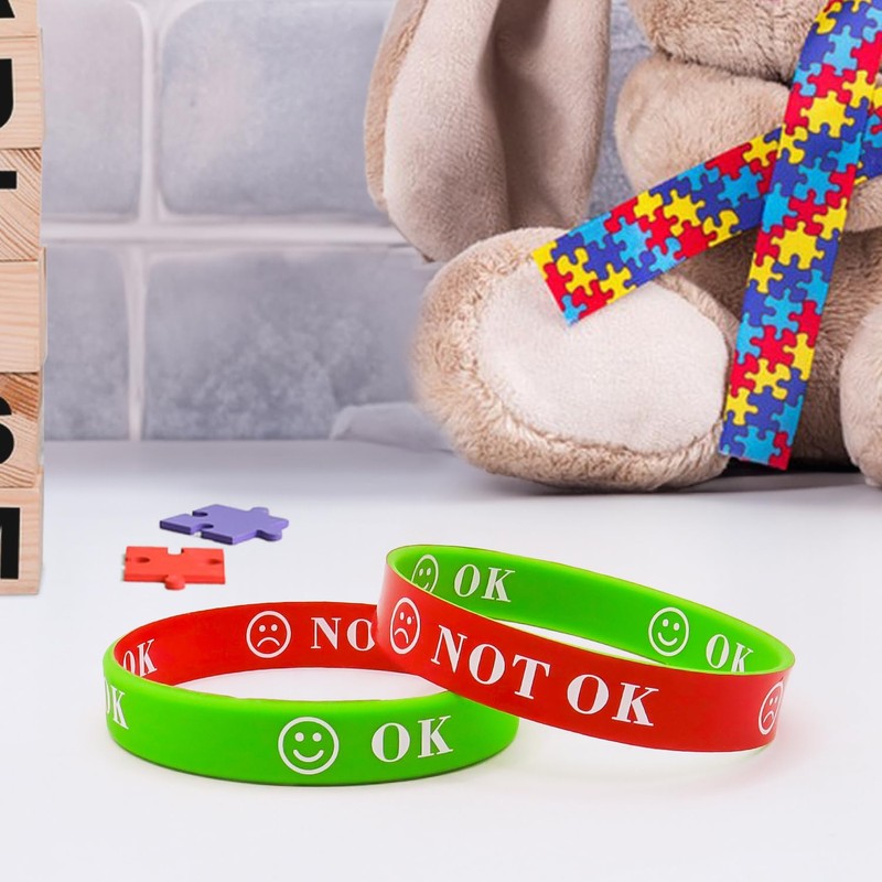 Autistic Reversible Wrist Band Amazing Autism Communicate Emotions Awareness