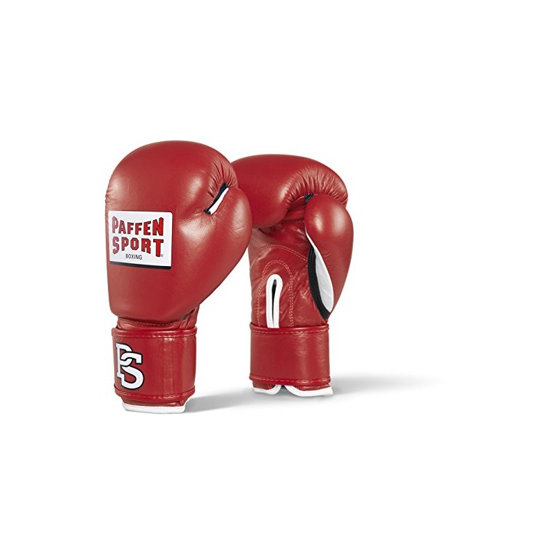 Paffen Sport Contest Competition Boxing Gloves with DBV Mark, Red,