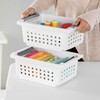 Sterilite 16608008 Small Stacking Basket with Vertical Stacking Functionality and