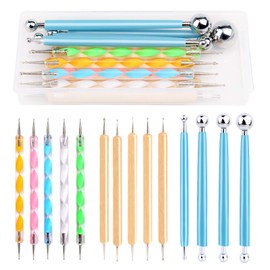 Riddur 14-Piece Dotting Tool Set, Dotting Set, Dotting Pens Set, Dotting Tools for Stones with Storage Box, Dotting Tools, Nail Art Pens for Rock Painting, Nail Design