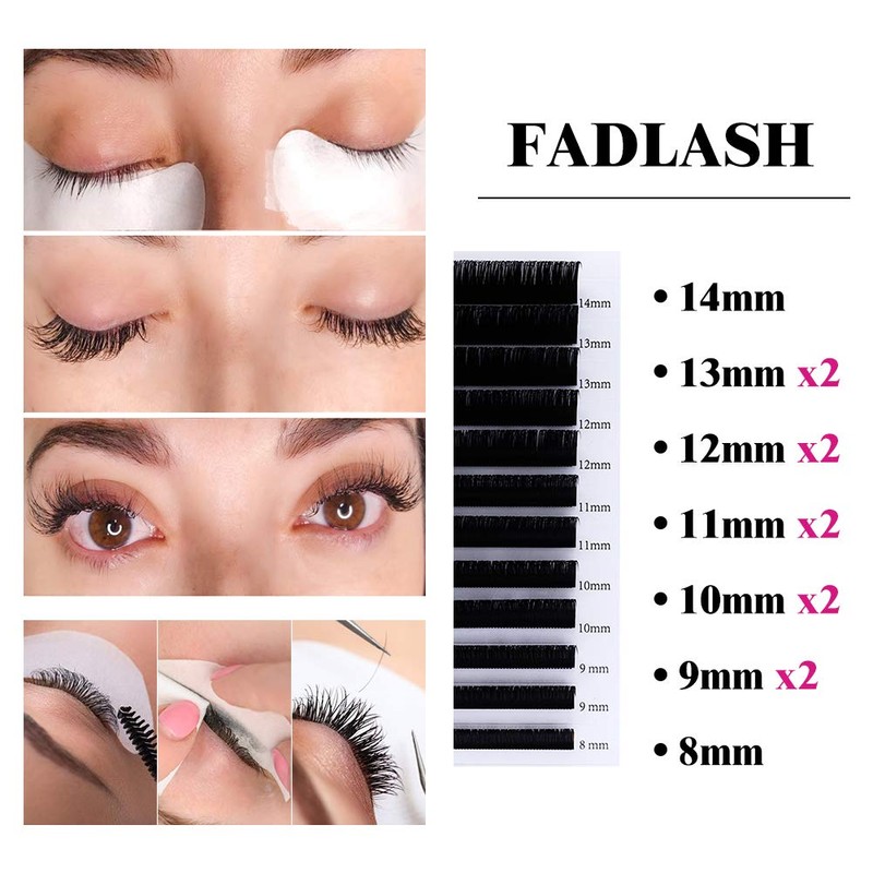 Individual Classic 1:1 Eyelash Extension 0.20 mm CC Curl Mix