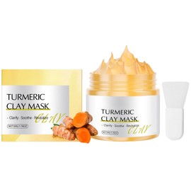 Turmeric Clay Mask – Turmeric Face Masks,Korean Face Mask,Turmerics Powder Face Mask,Deep Cleansing,Hydrating &Soothe,Refining Pores,Korean Skincare,Mud Mask for All Skin Types