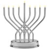 Traditional Hanukkah Electric Menorah Low Voltage Hanukkiah with LED Bulbs