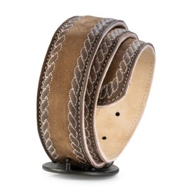 Schöneberger Trachten Couture Traditional Belt, Handmade Lederhosen Belt with Deer Buckle, Leather Belt Sebastian, brown