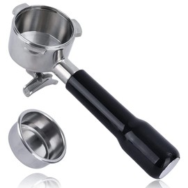 Spacesea Coffee Portafilter 54mm for Breville 840/870/875/878/880, Double Spouts, Stainless Steel with Filter Basket