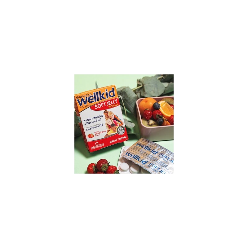 Vitabiotics Wellkid Soft Jelly Pastilles Strawberry 30 Chews
