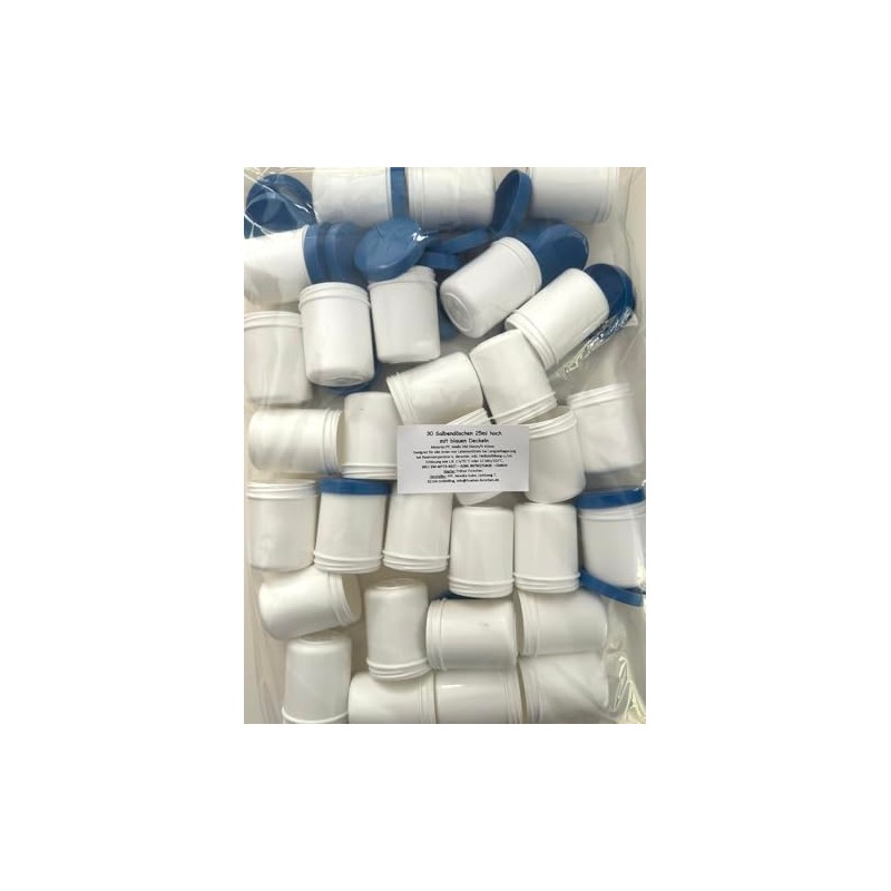 30 Ointment Jar Containers Cream/Ointment Kruke High 25ml Capacity with