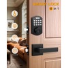 Tinewa 1 Pack Smart Keypad Door Lock with Handle,Keyless Entry