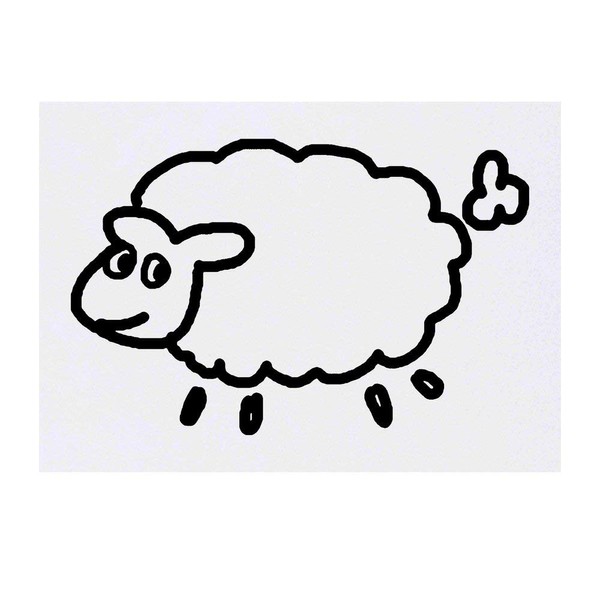 'Sheep' Temporary Tattoo - Water Resistant, Skin-Safe, Non-Toxic Transfer (TO00034438)
