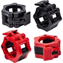 Dumbbell Collars 4 Pcs Barbell Clamps,1 Inch/2.5CM Weight Clips Barbell Clamps Non-Slip Gym Clips Set Quick Release Locking Bar Collars for Gym Exercise Fitness Body Building