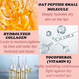 Natural Lip Plumper and Lip Care Serum, Plumping Lip Gloss Set,Lip Enhancer Full Lips Plumper, Plumping Lip Oil, Day & Night Moisturizing Repair Lip Gloss Set