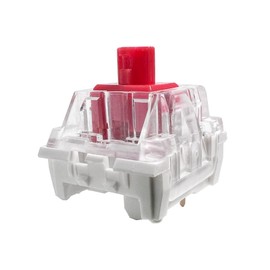 Fejwlvs Red Switch 3 Pin 50gf Pre-Lubricated,Dustproof Linear Switch,Suitable for LED,Mechanical Gaming Keyboards(Red,90PCS)