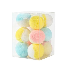 YBGGJO Cat Balls for Play, 12 Pieces, Random Rolling, Cat Toy Balls, Elastic Balls, Interacte, Felt Balls, Indoors, Eliminates Lack of Exercise, Chewing Toy, Cat Toy