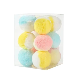 YBGGJO Cat Balls for Play, 12 Pieces, Random Rolling, Cat Toy Balls, Elastic Balls, Interacte, Felt Balls, Indoors, Eliminates Lack of Exercise, Chewing Toy, Cat Toy