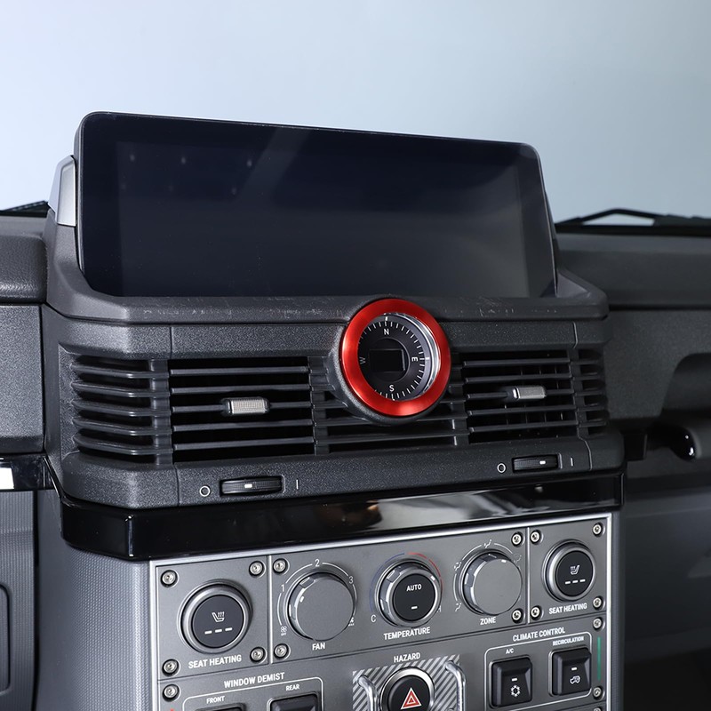 DIYUCAR Aluminium Alloy Car Centre Control Dashboard Compass Ring Decorative