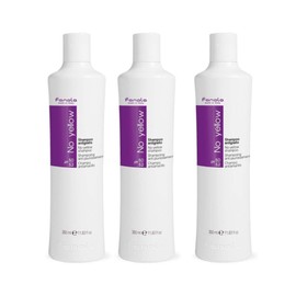 Fanola No Yellow Shampoo With Purple Violet Pigments To Eliminate Unwanted Yellow Tones & Brassiness In Platinum, Light Blonde, Gray, Bleached, or Highlighted Hair 11.83oz (Pack of 3)