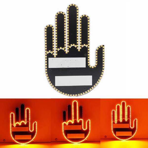Gesture Light, Car Mounted LED Fun Finger Light, Rear Window